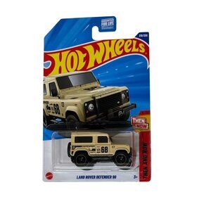 Hot Wheels Land Rover Defender 90 Sand Beige SUV 210/250 Then & Now 2024